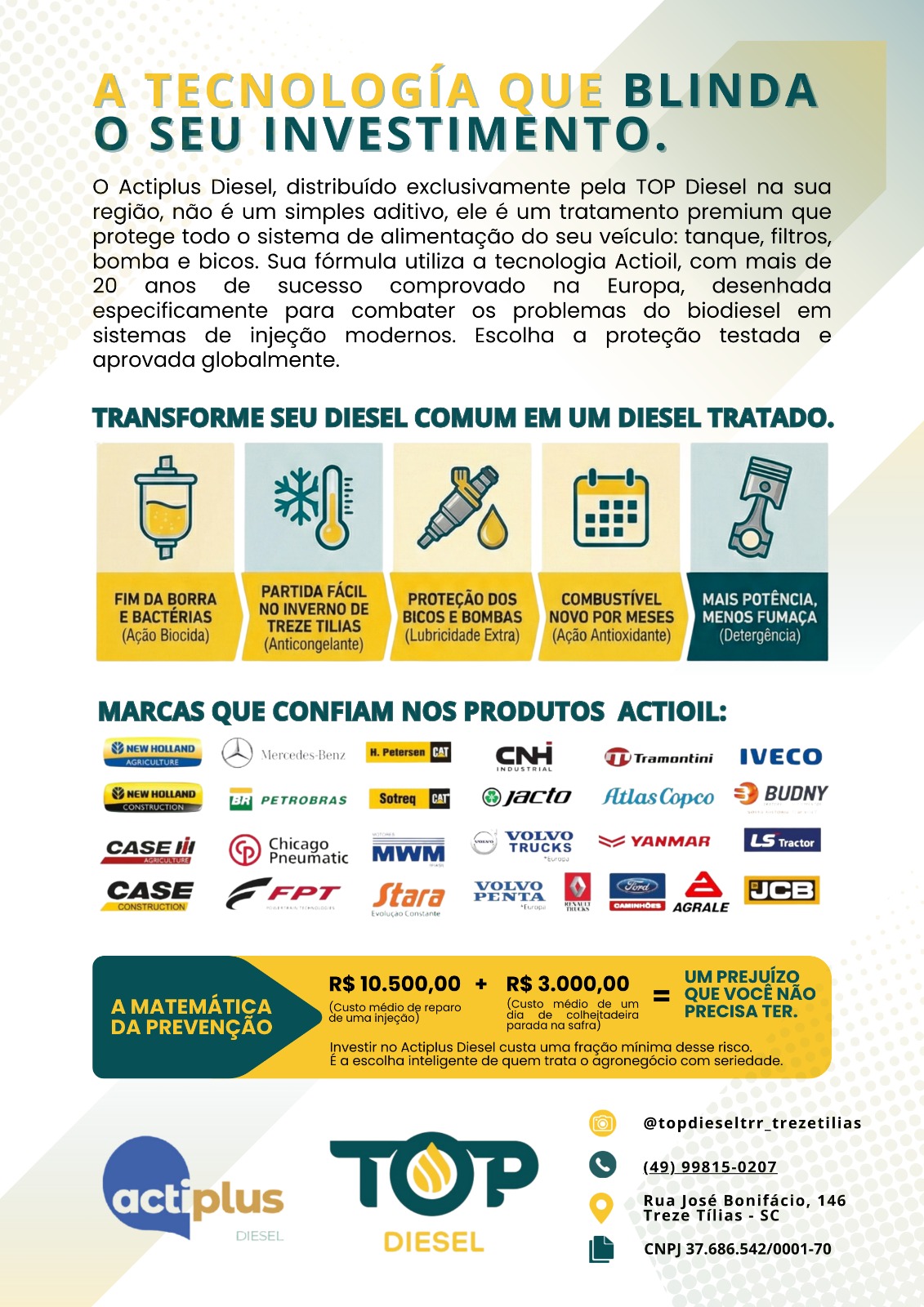 Aditivo Diesel Actiplus - Proteção Completa